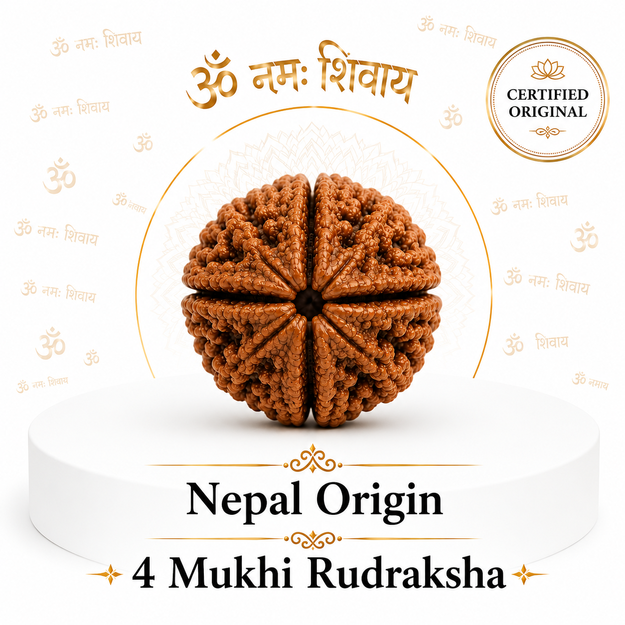4 Mukhi Rudraksha ( Nepal Origin)